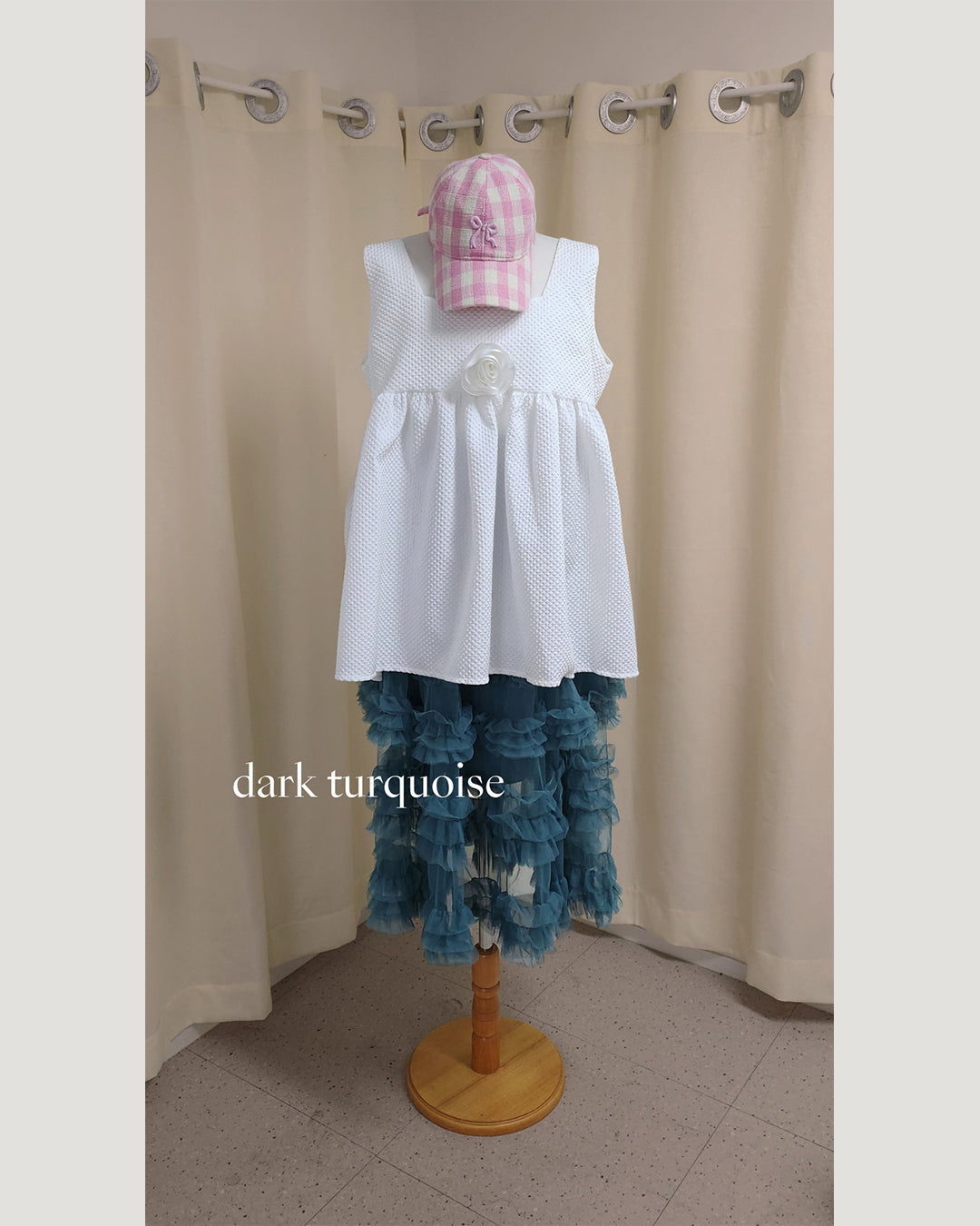 tiered volume frill tulle skirt