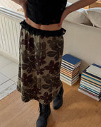 waist frill lace half leggings