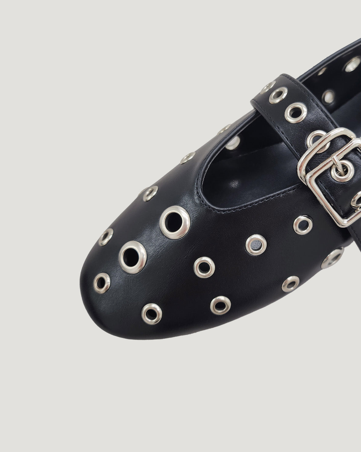 studs mary jane flat shoes