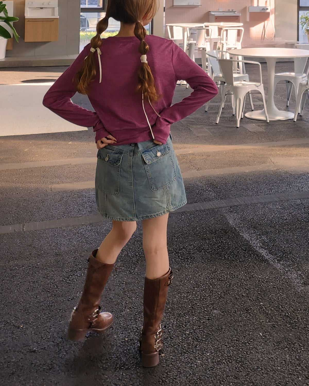 buckle belt boots