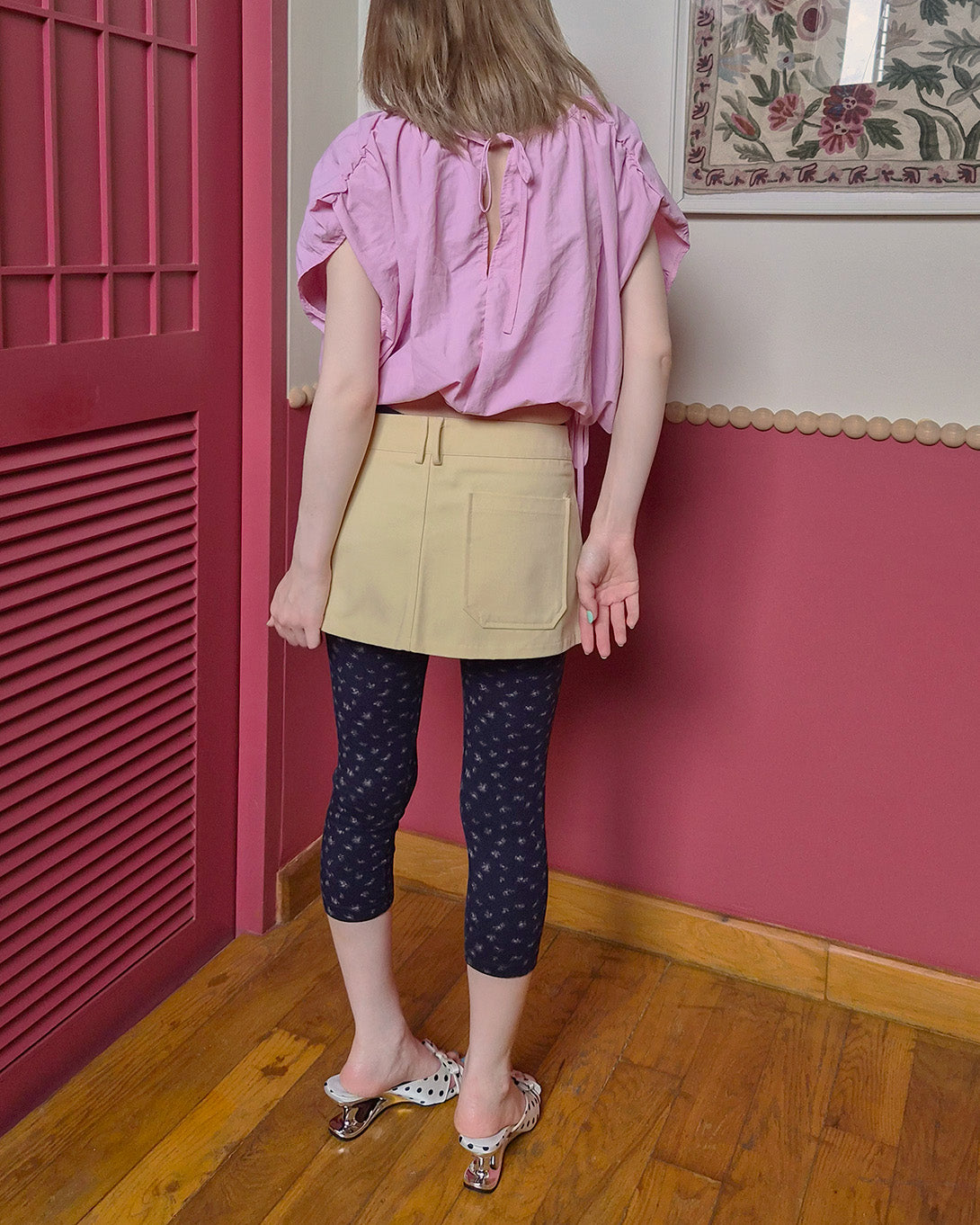 volume balloon sleeveless nylon top