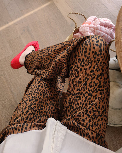 leopard mellow pants
