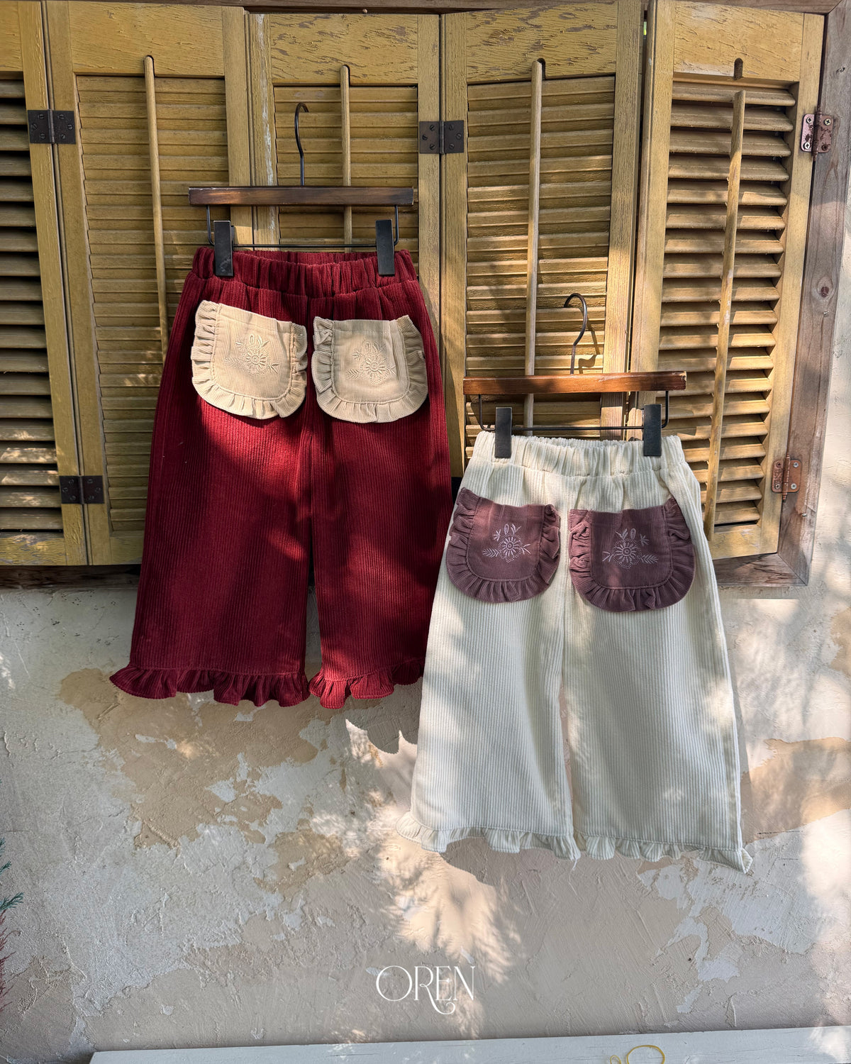 【OREN】naomi frill corduroy pants