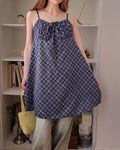 check camisole mini dress