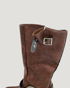 buckle belt boots