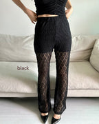 lace boot cut pants