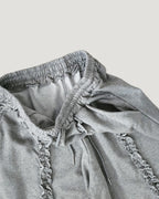 frill sweat half pants