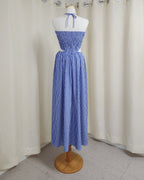 cut out stripe long dress
