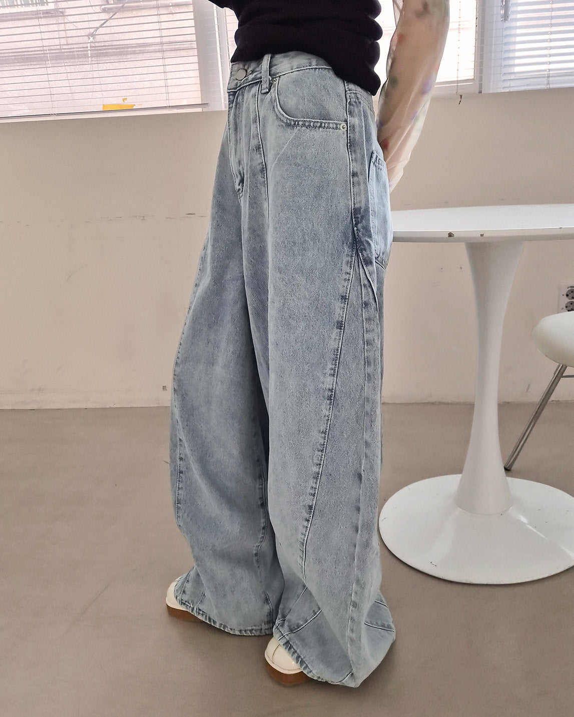 curve denim pants