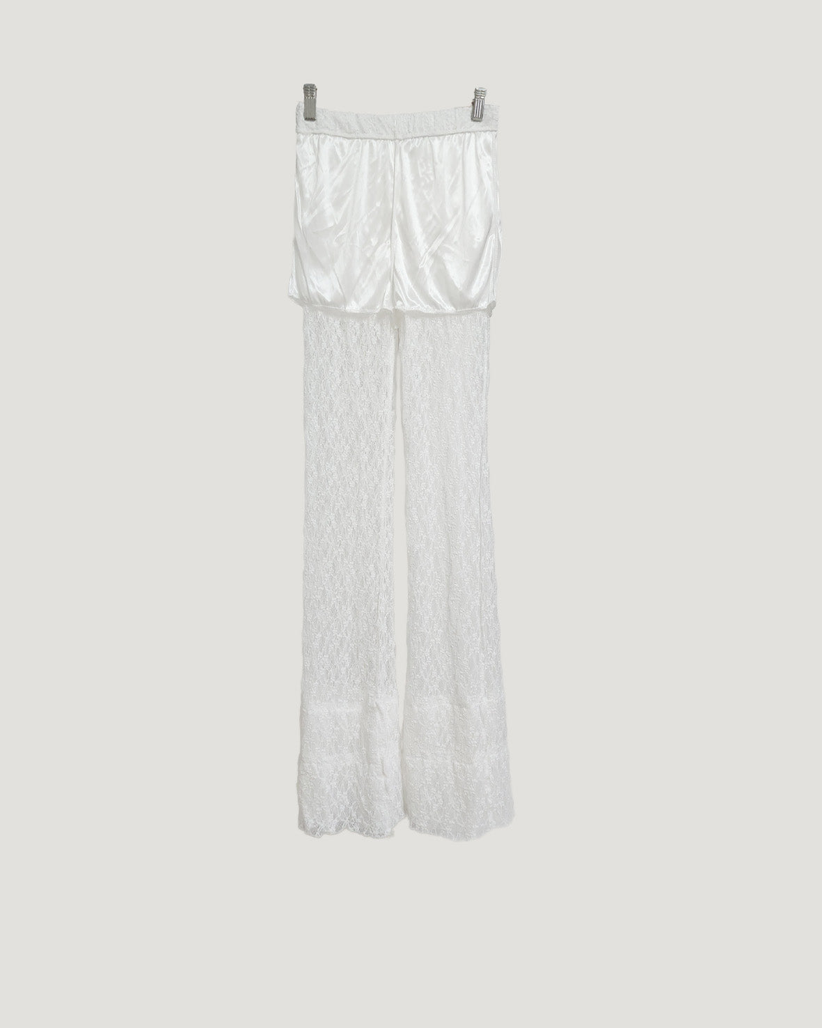 lace hem frill pants