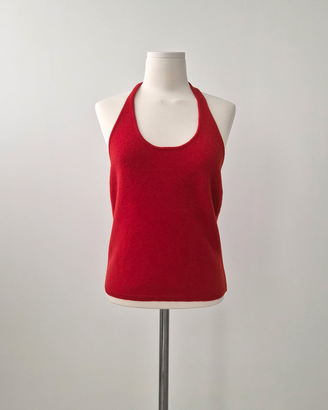 wool halter neck bustier
