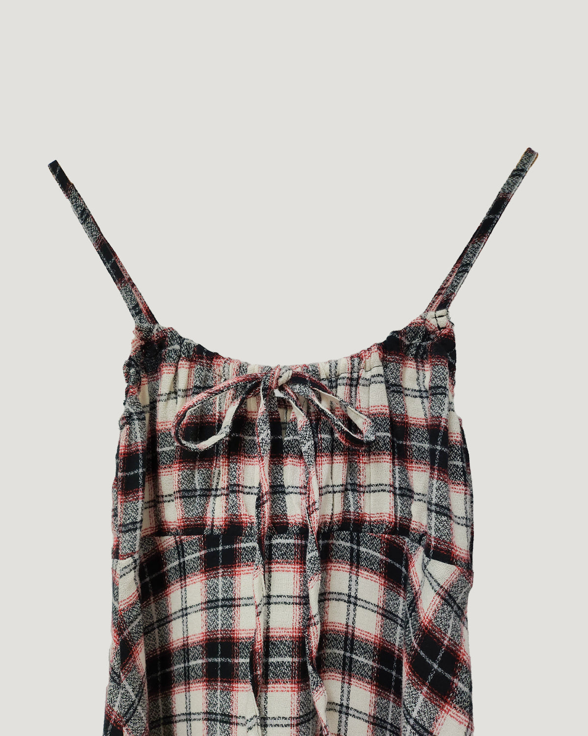 check camisole flare dress