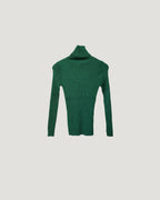 glitter turtleneck rib knit