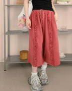 frill sweat half pants