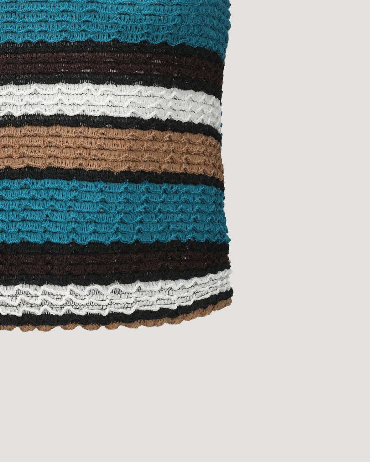 multi stripe halter neck knit like top