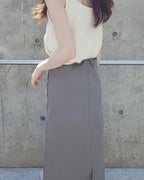 H line waist string skirt