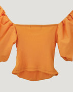 volume puff sleeve short top