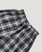 check draped wide pants