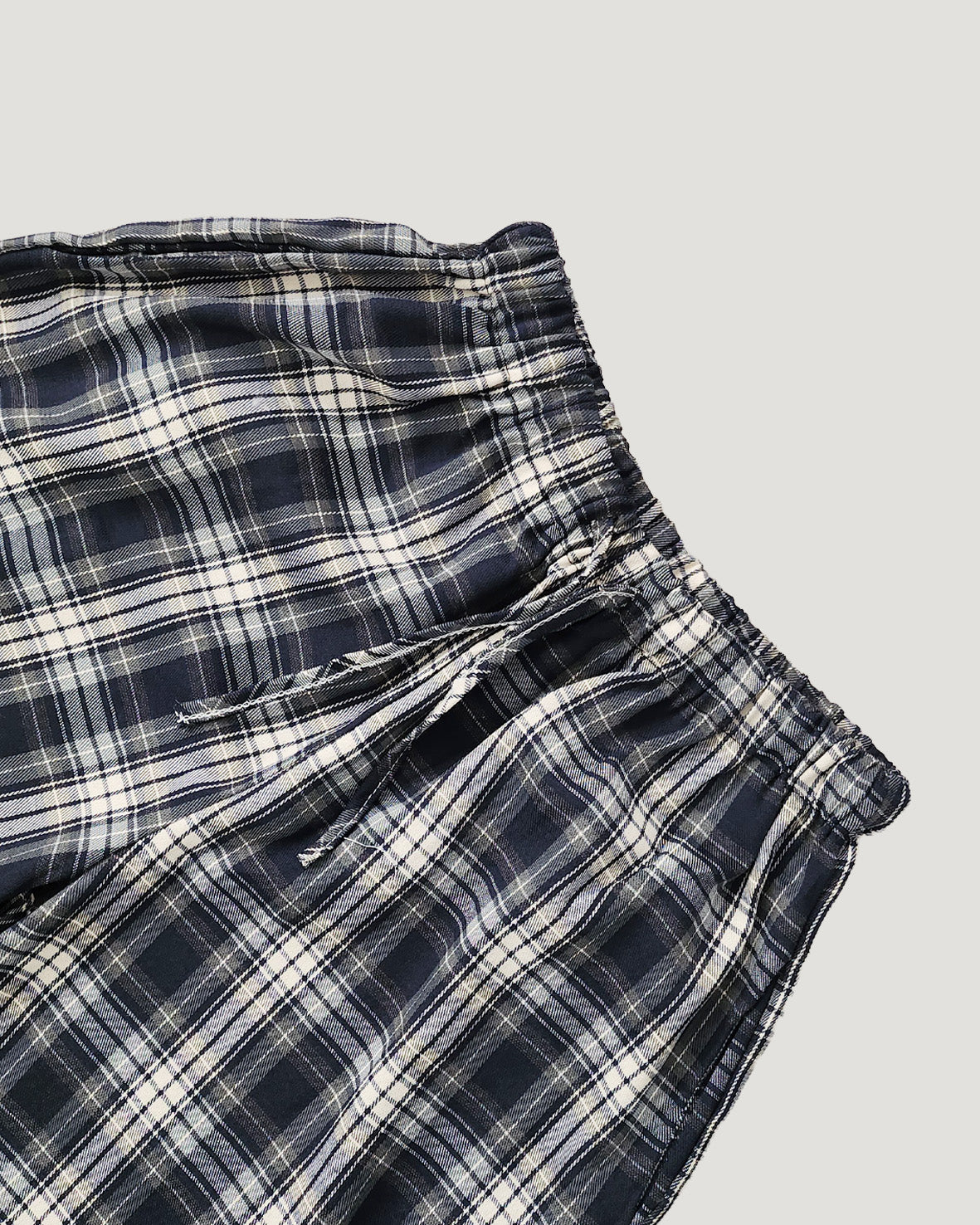 check draped wide pants