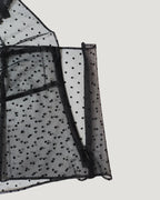 dot sheer halter neck bustier