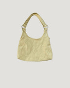 stitch pattern faux leather shoulder bag