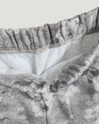 flower pattern boot cut sweat pants