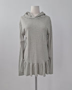 stripe hem frill food T