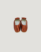 rose satin square flat shoes