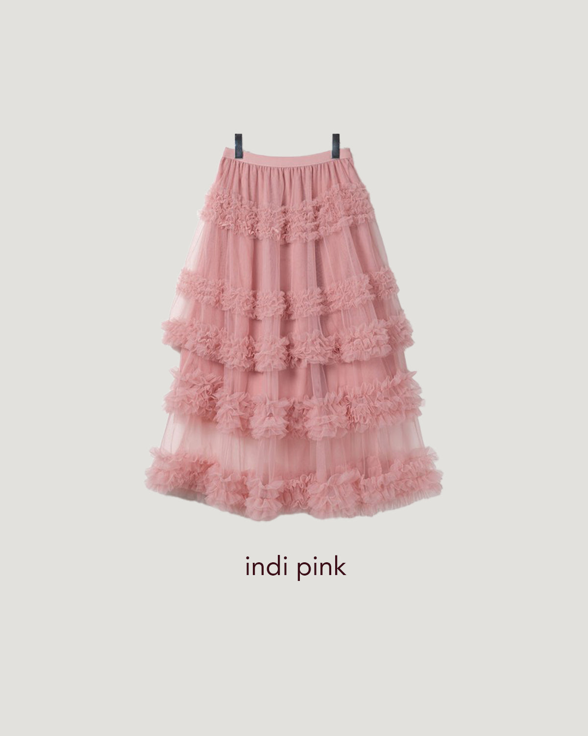 tiered volume frill tulle skirt