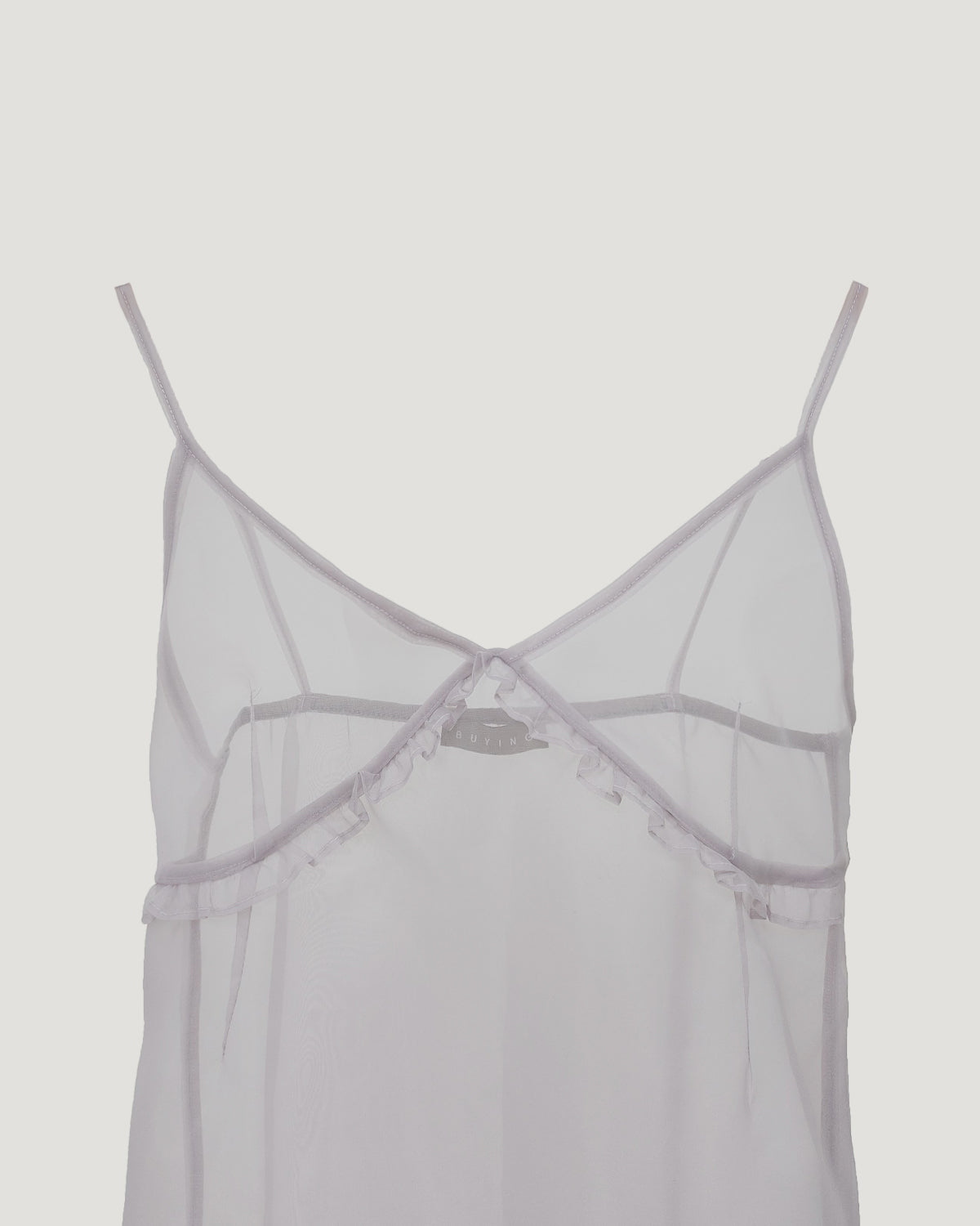 sheer frill camisole dress