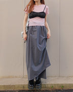 satin shirring short bustier