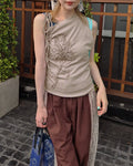 flower motif camisole