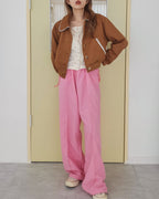 faux suede blouson