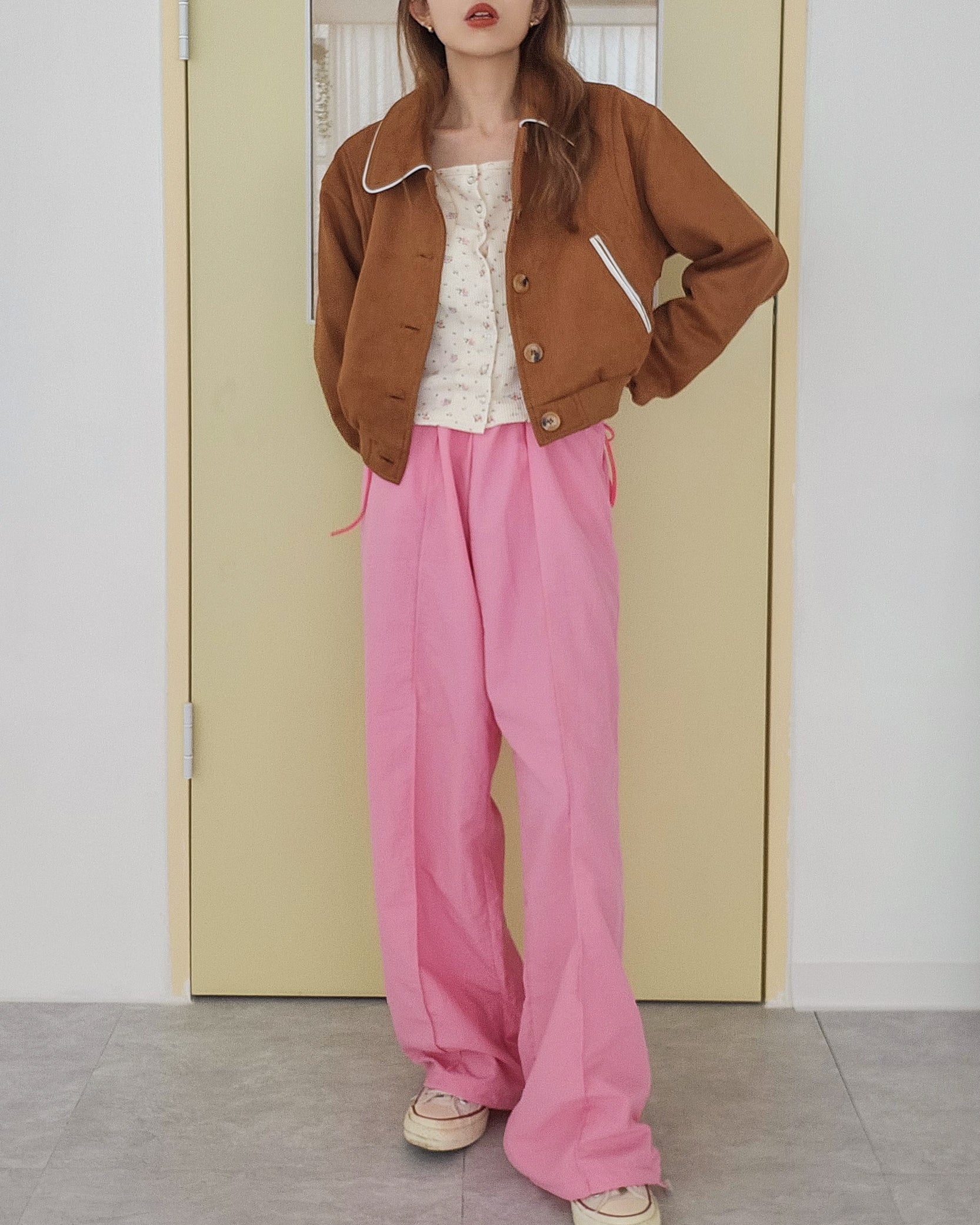 faux suede blouson