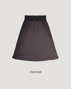 waist lace midi flare skirt