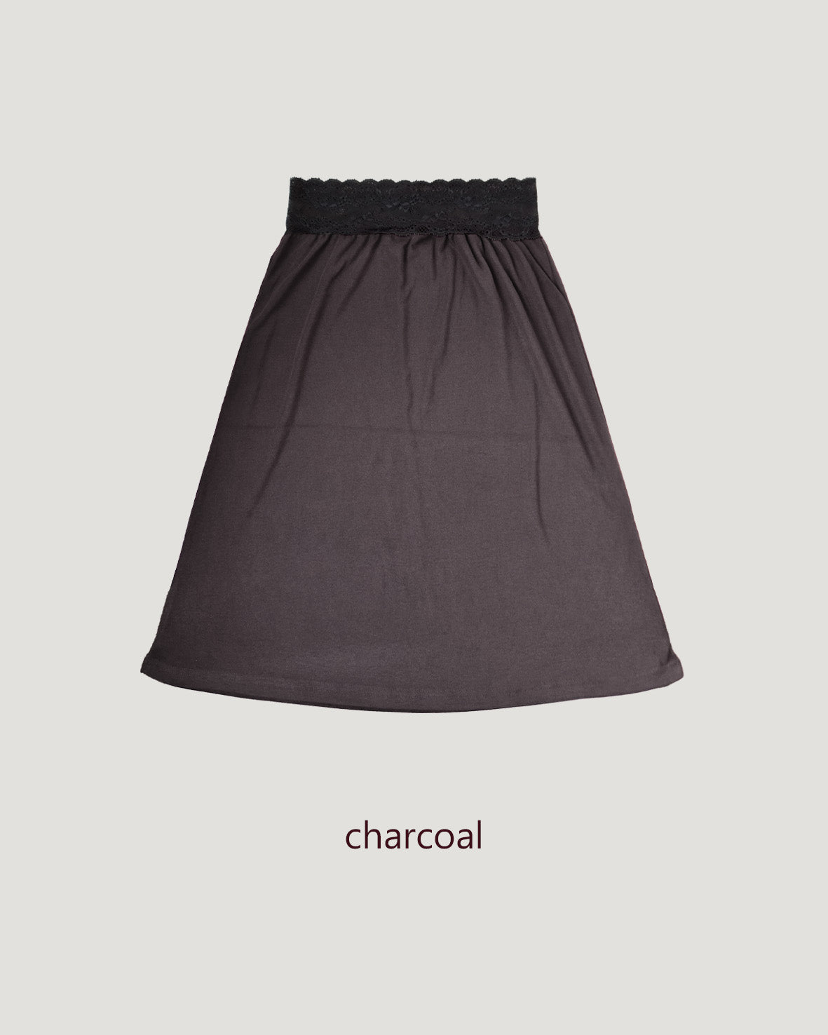 waist lace midi flare skirt