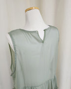 tiered frill sheer long dress