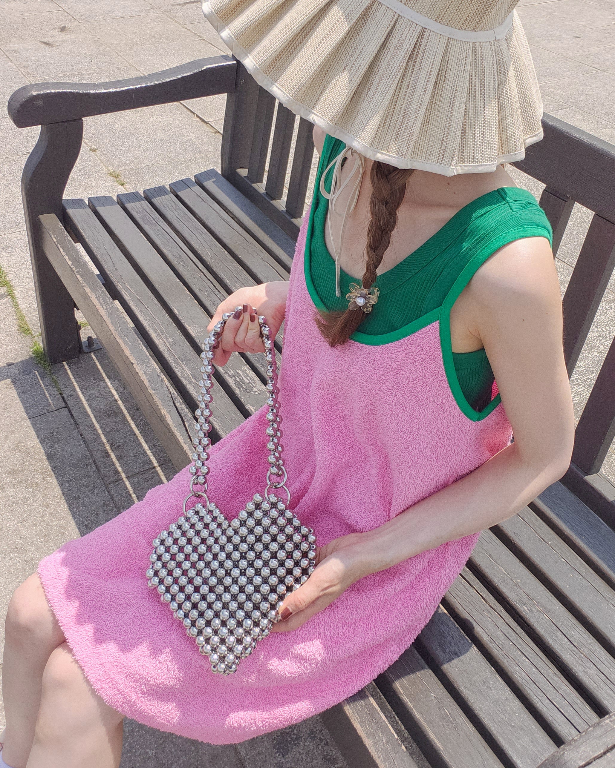 heart beads bag