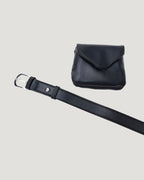 faux leather pouch belt