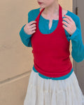 wool halter neck bustier