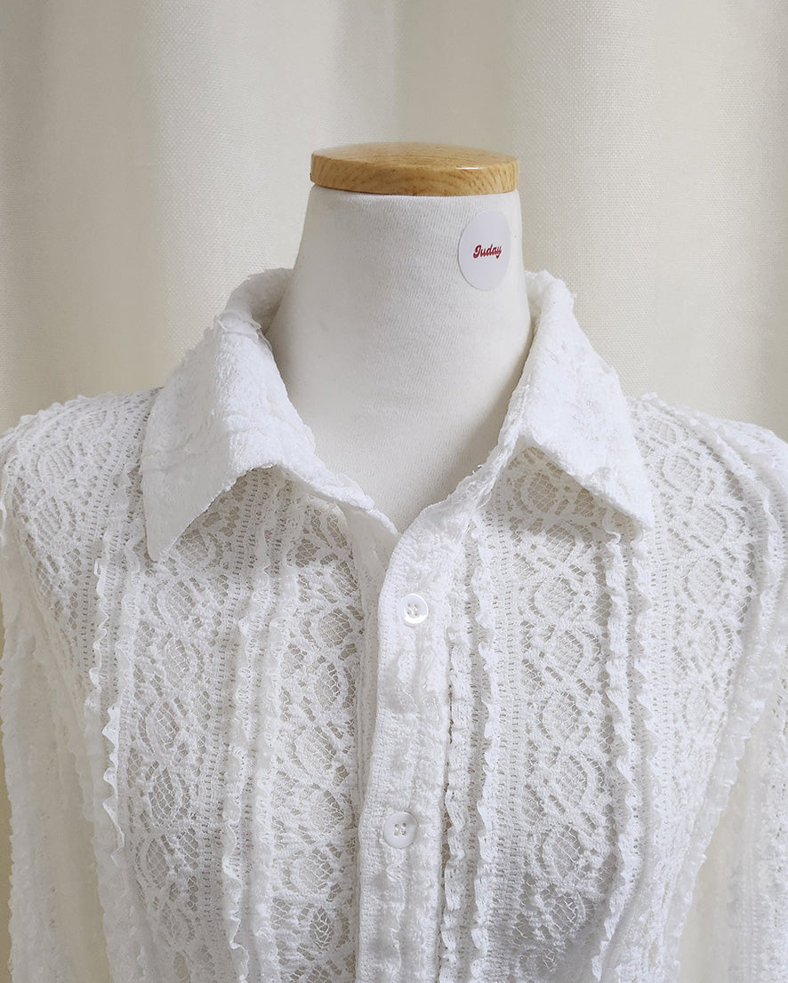 crochet like lace shirt