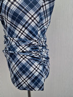 check draped shirring top