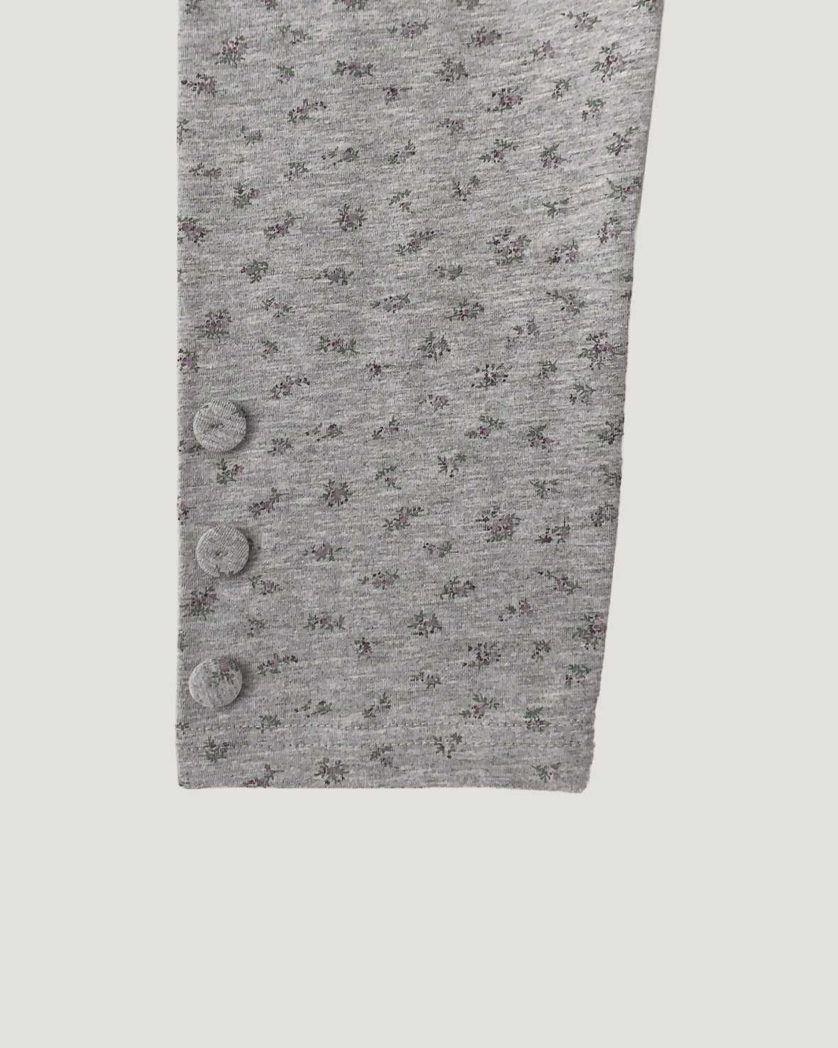 flower button point capri leggings