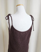 rose scarf knit mini dress