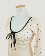 dot long sleeve swimwear