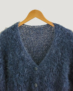 shaggy knit color cardigan