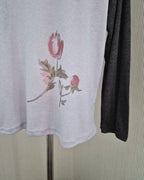 flower raglan sleeve T