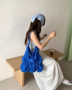 shirring color nylon bag