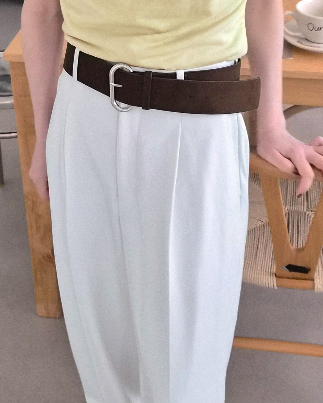 faux suede wide belt