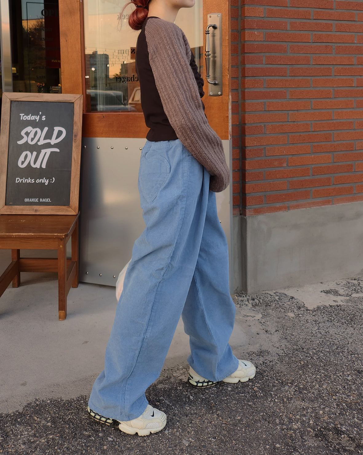 heart pocket corduroy pants